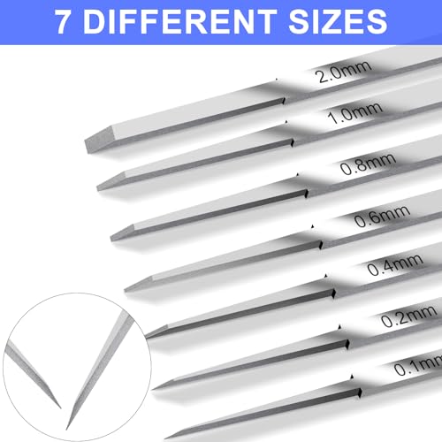 Model Scriber Chisel 7 Blades (0.1/0.2/0.4/0.6/0.8/1.0/2.0mm) - color: Red