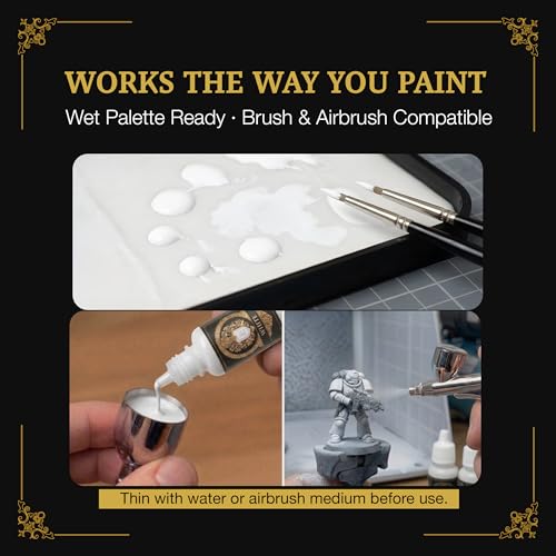 Ludus Bellum Miniature Paint White Color 18ml Precision Dropper Bottle - color: White