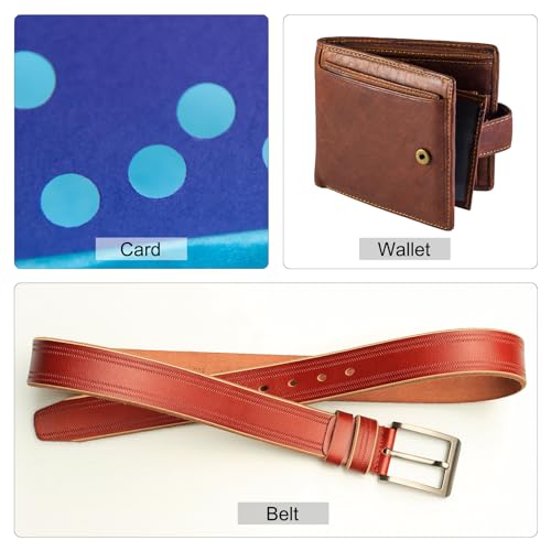 HARFINGTON Hollow Punch for Leather 5.5mm Round Hole Punch Tool for Belt Puncher Carbon Steel Single Punch for Watch Belts Cut Leather Craft Rubber Paper Fabric Plastic Soft Material - size: 5.5mm