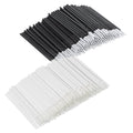 400 Pack Micro Swabs, Disposable Micro Brushes with Long Microfiber Tips for Eyelash Extensions, Makeup, Personal Care and Precision Cleaning - color: black+white