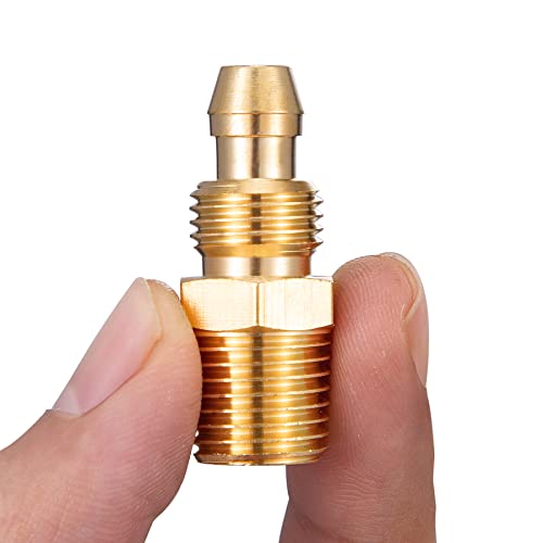 Premium Solid Brass 2PCS Reusable Replacement Fitting For 3/8-Inch ID Hose,1/4-Inch NPT Rigid - size: 2PCS 3/8 Inch