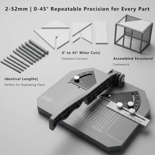 Angle Cutting Station for Gunpla & Models, 0-45° Cutter with 2 Spare Blades