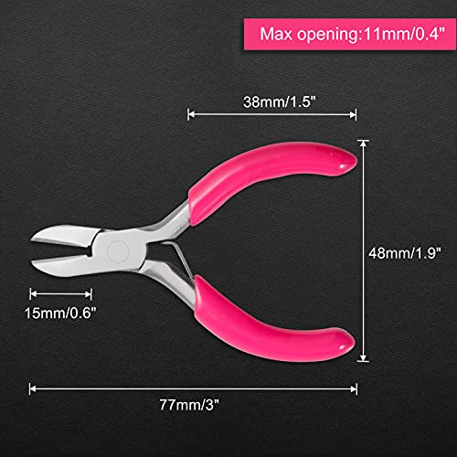 Mini Diagonal Cutters 3 Inches Side Cutting Pliers Diagonal Cutting Plier Wire Cutters for Jewelry Making Beading Repair Supplies Mini Pliers for Jewelry Making Supplies - style: Diagonal Pliers
