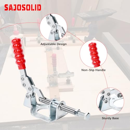 4-Pack, 302F Push Pull Toggle Clamp, 300 lb Holding Capacity - style: 302F,4PK