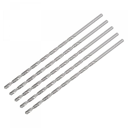 uxcell 5Pcs 3mm Mini Micro Twist Drill Bits, HSS Straight Shank - size: 3x120mm