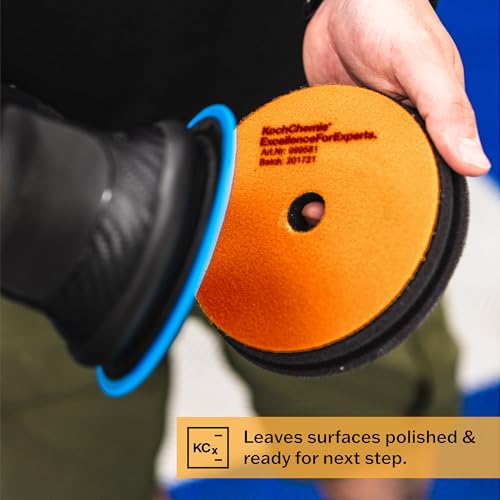 KOCHCHEMIE - One Cut Pad V2 - Medium Abrasive Pad for Removing Moderate Weathering & Scratches; Long-Lasting Compression Hardness; Contours Easily (126mm x 23mm) - size: 126mm