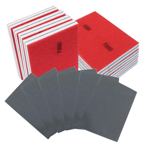 2000 Grit Sanding Sponge, 4" x 3", 20Pcs - style: 2000 Grit