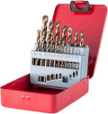 19-Piece M35 Cobalt Steel Metric Drill Bit Set, 1-10mm - style: 19pcs(Metal Case)