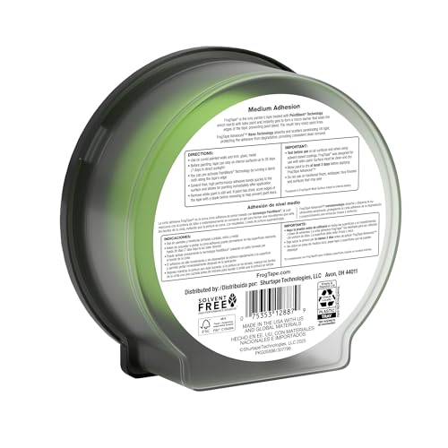 FrogTape Advanced Painter's Tape, 2" Wide (1.88 in x 45 Yd) 1 Roll, Green - style: 2” x 45 yd (Pack of 1)