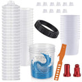 25Pcs 20oz(600ml) Disposable Paint Cups for HVLP/LVLP Automotive Spray Gun - color: 600ML & 25PCS