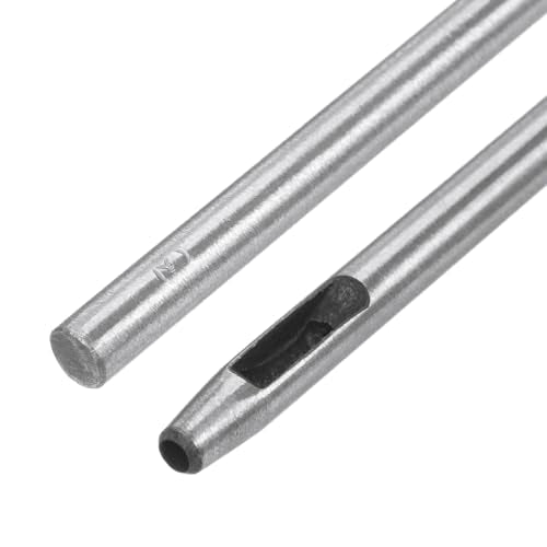 HARFINGTON Hollow Punch for Leather 3mm Round Hole Punch Tool for Belt Puncher Carbon Steel Single Punch for Watch Belts Cut Leather Craft Rubber Paper Fabric Plastic Soft Material - size: 3mm