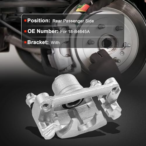 cciyu Rear Right Disc Brake Caliper Assembly With Bracket 18-B4645A - size: Rear Right[18-B4645A]
