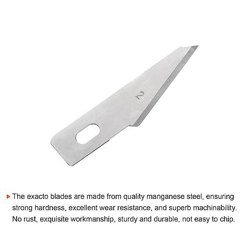 HARFINGTON 40pcs Exacto Knife Blades #2 Hobby Knife Replacement Blades