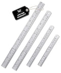 Mr. Pen- Metal Straight Edge Ruler, 4 pcs, 6", 8", 12", 14" - color: Silver, size: 6, 8, 12, 14 inch