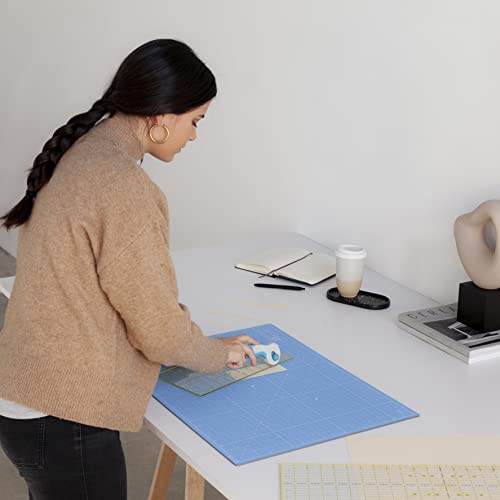 Elan Cutting Mat A2 Blue, Self Healing Cutting Mat 18x24 Inch, 5-Ply Craft Board Blue, Hobby Board for Crafts 18x24 Inch - style: 24 x 18"