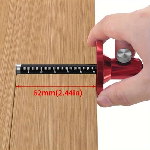 Wheel Marking Gauge - Woodworking Marking Scriber Kit Wood Marking Tools with Graduated Inch & MM Scale - Solid Metal Bar Wood Scribe Tool for Carpenter