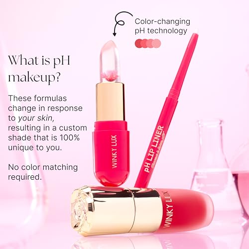WINKY LUX pH Cheeky Glaze Liquid Blush - Color Changing Dewy Pink Flush - color: B Cheeky Glaze - pH Reactive Natural Pink