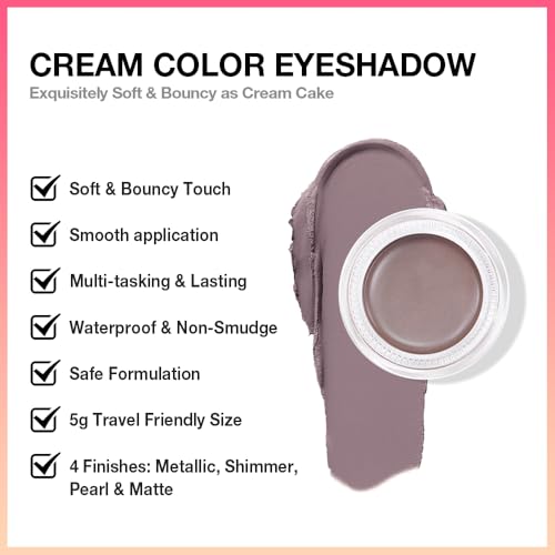 evpct Matte Espresso Coffee Brown Single Cream Eye Shadow Palette Pot Makeup for Older Women, Highly Pigmented Monochrome Cream to Powder Eyeshadow Palette Matte Liquid eyeshadow, Natural Waterproof - color: B715 Espresso-Matte, size: 0.17 Ounce (Pack of