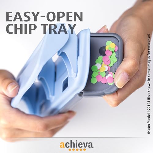 Achieva Economy 3-Hole Punch - 12 Sheet Capacity, Paper Punch with Retractable Paper Guide, Easy Pull Chip Tray with See-Thru Window, Solid Steel Construction, Black - color: Black