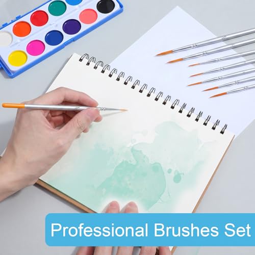 6Pcs Fine Detail Paint Brushes, Extra Long Liner Brushes for Watercolor