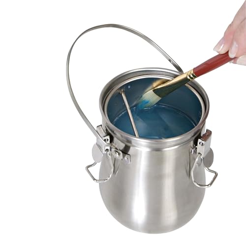 Newton Air-Tight Stainless Steel Brush Washer- Deluxe Leak-Proof Paintbrush Cleaning System for Artists & Painters