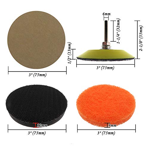 VIBRATITE 21PCS Headlight Restoration Kit, 3" Drill Sanding & Cleaning Kit - size: 21 PCS