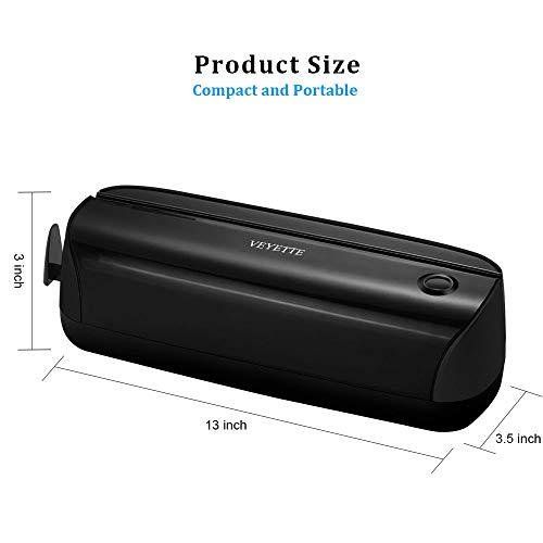 Electric 3 Hole Paper Punch, VEYETTE Paper Puncher with Adapter for Office School Studio, 20 Sheet Capacity, AC or Battery Black