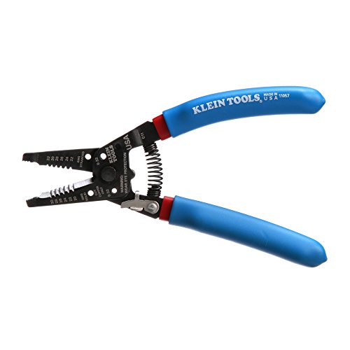 Klein Tools 11057 Wire Cutter/Stripper, Made in USA, Heavy Duty Cutter for 20-30 AWG Solid and 22-32 AWG Stranded Wire - size: 20 - 32 AWG