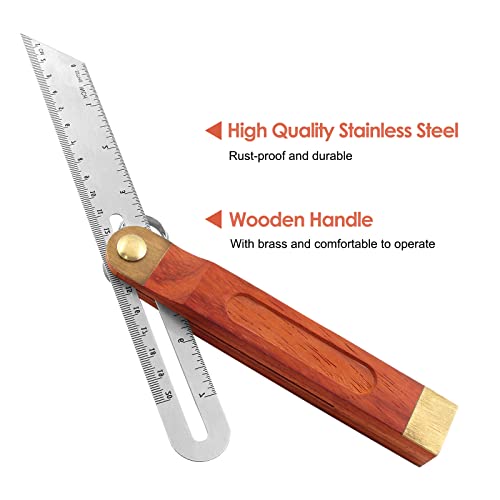 Bonsicoky 9 Inch T-Bevel Angle Finder Sliding Gauge