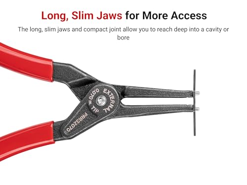 TEKTON 5 Inch External Retaining Ring Pliers | PRR31030 - size: 5 Inch, style: External Straight
