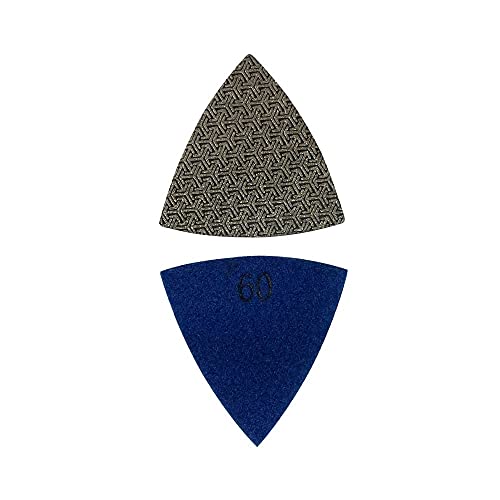 3" Triangular Grinding Pad for Oscillation Multi-Tool, 60 Diamond Grit - size: 3" Hook & Loop, style: #60 Grit