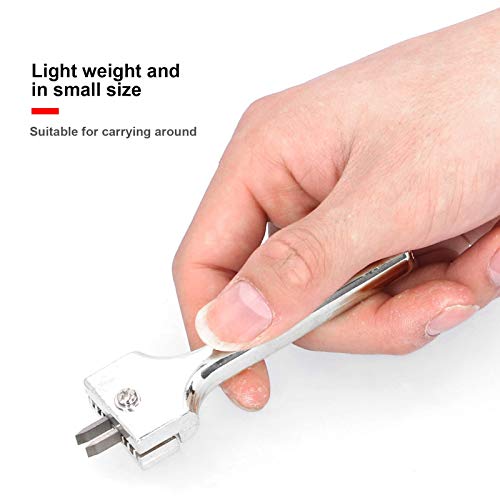 Adjustable Fork Puncher 2 Prong Leather Hole Punch Magnetic Button Installation Tool Tool(Silver)