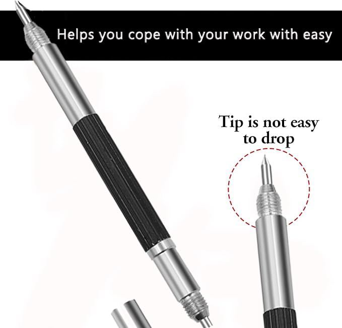 Double Head Tungsten Caride Scriber tool, Engraving Pen Scribe Tool for Metal Glass Ceramic Marble Tile Stone 5PCS