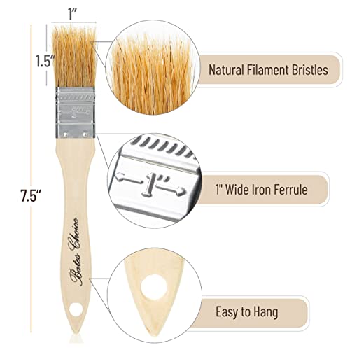 Bates- Chip Paint Brushes, 1 Inch, 16 Pack Natural Bristle Brushes - size: 1 Inch, 16 Pack