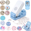 Circle Punch 0.87inch Solid Circle Punch for Junk Journal & Scrapbooking - color: 0.87" Circle Punch Blue