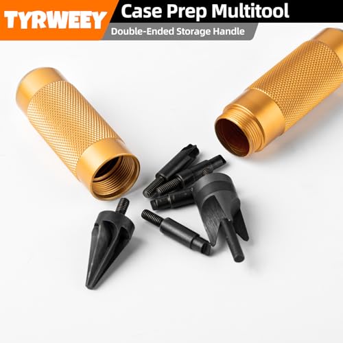 Case Prep Multitool, Case Chamfer Deburring Tools for Reloading - color: Orange
