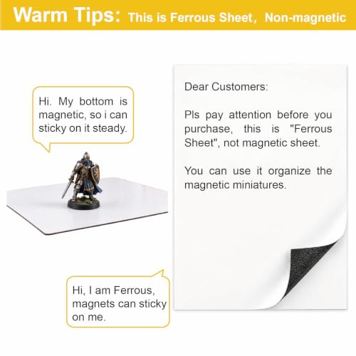 2 Pack, White Adhesive Metal Sheets-11” x 17”, Big Ferrous Sheet for Magnets Receptive, 40 Mil Thin Flexible Rubber Steel Plat, Magnetic Miniatures Organization - color: White, size: 11"x17"