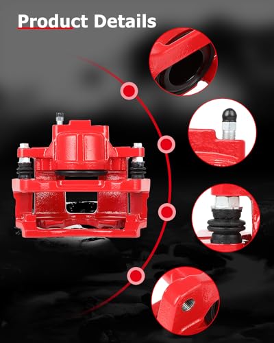cciyu Front Left & Right Disc Brake Calipers Assembly 18B5044 18B5045 - size: Front[18B5044+18B5045]