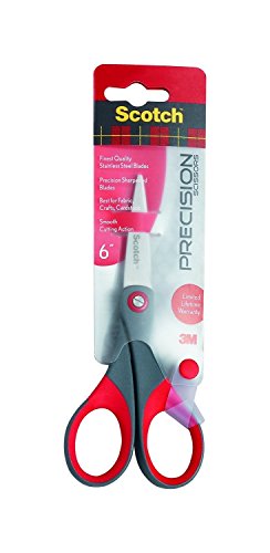 Scotch Precision Scissors 6in Red (5 Pack) - size: 6-Inches (Pack of 5)