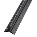 12" Engineer Scale Ruler Architectural Ruler Imperial, Black - color: Imperial Black