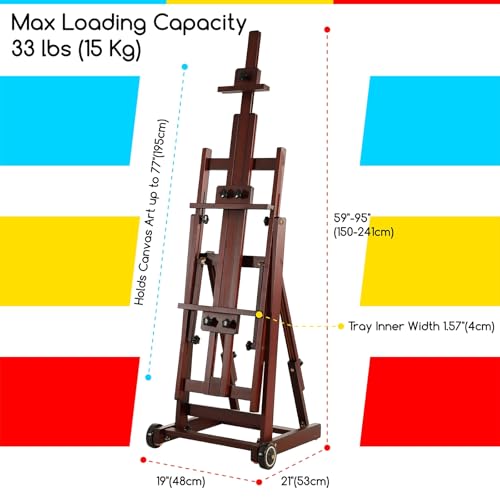 MEEDEN Multi-Function Art Studio Easel: Holds Canvas up to 77" for Artist
