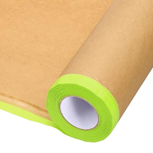 HARFINGTON Pre-Taped Masking Paper 18 in x 49 FT Green - color: Green, size: 18 IN x 49 FT