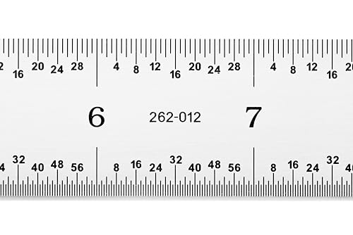 PEC Tools Metal Ruler, 12"/300mm, Made in USA - color: Carbon Steel-Rigid, size: 12"/300mm