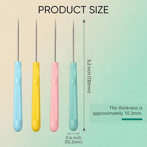 Sugar Stir Needle, 4 Pieces, 5.2 Inches, Green, Cookie Scribe Needles, Cake Decorating Tool