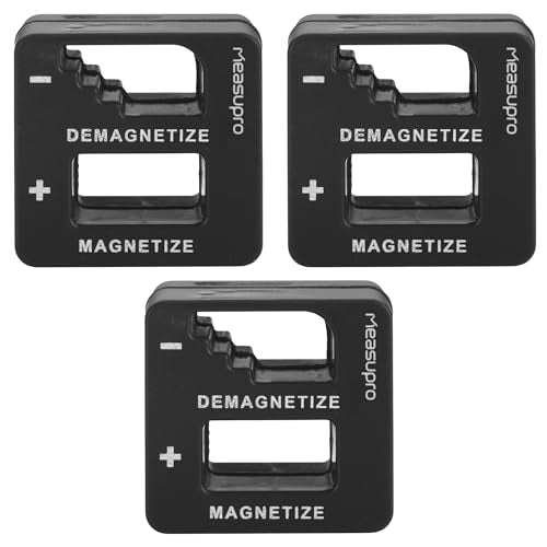 Screwdriver Bit Magnetizer & Demagnetizer Tool, Black, 3 Pack - color: Black