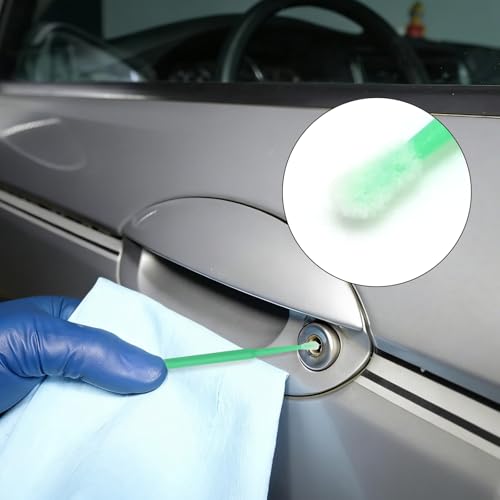 Saihisday Touch Up Paint Brushes for Automotive Paint Chip Repair Disposable Micro Applicators 100PCS (Green) - color: Green