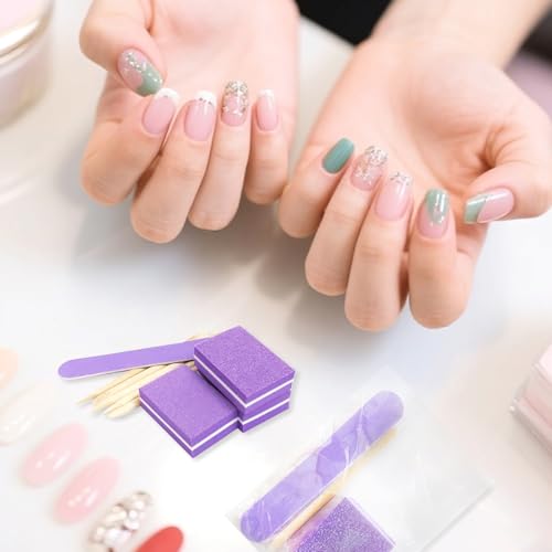 Lokyango Disposable Manicure Tool Kit (Purple, Count, 40, 80/100 Grit) - color: Purple