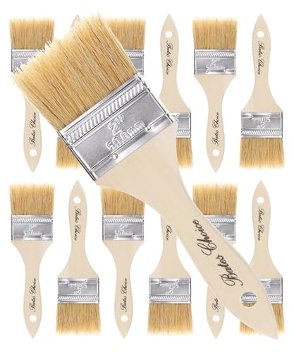 Bates- Chip Paint Brushes, 2 Inch, 12 Pack, Chip Brush, Natural Bristle Paint Brush for Wood, Paint - size: 2 Inch, 12 Pack