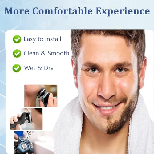 SH71 Replacement Head Compatible with Philips Norelco Rotary Shaver - color: Black