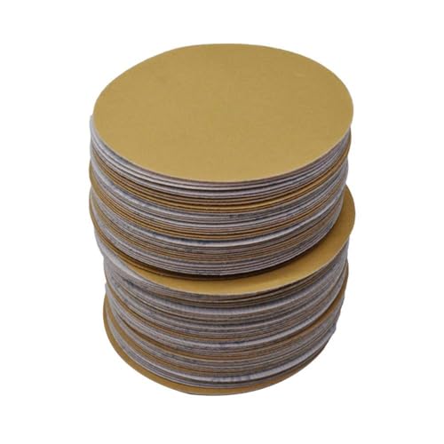 findmall 5-Inch NO-Hole 100Pcs Hook Loop Pads Sanding Disc 320 Grit - size: 320grit